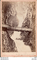 SUISSE GORGES DU DURNAND VERS 1870 - PHOTO FLORENTIN CHARNAUX A GENÈVE - PAPIER ALBUMINÉ SUPPORT CARTON - 165X108 - Lieux