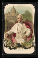 Lithographie Portrait Papst Leo XIII.  - Papi