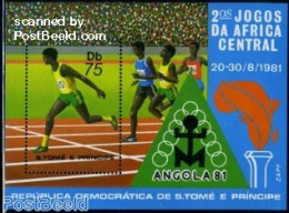 Sao Tome/Principe 1981 Central African Games S/s, Mint NH, Sport - Athletics - Sport (other And Mixed) - Atletismo