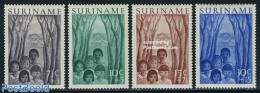 Suriname, Colony 1954 Youth Welfare 4v, Mint NH, Nature - Trees & Forests - Rotary Club