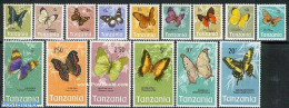 Tanzania 1973 Butterflies 15v, Mint NH, Nature - Butterflies - Tanzanie (1964-...)