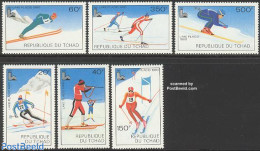 Chad 1979 Olympic Winter Games Lake Placid 6v, Mint NH, Sport - Olympic Winter Games - Skiing - Sonstige & Ohne Zuordnung