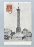 CPA - 75 - Paris - Place De La Bastille Et La Colonne De Juillet - Animée - Circulée En 1911 - Places, Squares