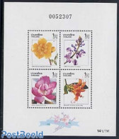 Thailand 1989 Flowers S/s, Mint NH, Nature - Various - Flowers & Plants - New Year - Nieuwjaar