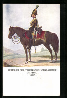 Künstler-AK Gemeiner Der Italienischen Gendarmerie Zu Pferd 1830  - Politie-Rijkswacht