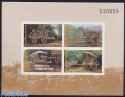 Thailand 1992 Wooden Cars S/s Imperforated, Mint NH, Transport - Coaches - Kutschen