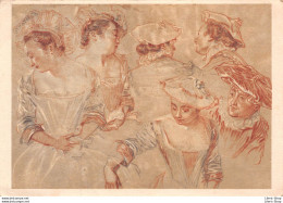 229 WATTEAU - Feuille D'etudes Sketches Musée Du Louvre - Malerei & Gemälde