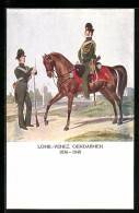 Künstler-AK Lomb.-Venez Gendarmen 1836-1848, Polizei  - Policia – Gendarmería