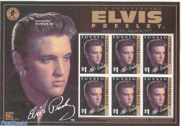 Tuvalu 2002 Elvis Presley M/s, Mint NH, Performance Art - Elvis Presley - Music - Popular Music - Handwriting And Auto.. - Elvis Presley