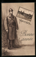 CPA Mayence, Soldat Der Infanterie, Vue Générale  - Autres & Non Classés