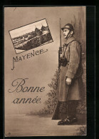 CPA Mayence, Vue Générale, Soldat Der Infanterie  - Other & Unclassified