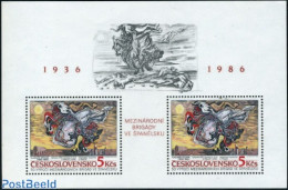 Czechoslovkia 1986 International Brigade Spain S/s, Mint NH, Art - Modern Art (1850-present) - Autres & Non Classés