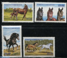 Türkiye 2001 Horses 4v, Mint NH, Nature - Horses - Autres & Non Classés