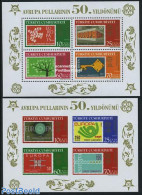 Türkiye 2005 50 Years Europa Stamps 2 S/s (perf. & Imperf.), Mint NH, History - Europa Hang-on Issues - Stamps On Sta.. - Andere & Zonder Classificatie