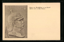 AK Fürst Otto Von Bismarck Mit Pickelhaube, Seitenporträt  - Historische Persönlichkeiten