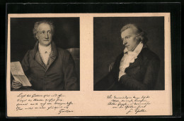 AK Johann Wolfgang Von Goethe Und Friedrich Schiller  - Schriftsteller
