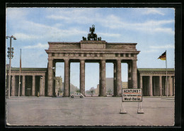 AK Berlin, Brandenburger Tor, Grenze  - Customs