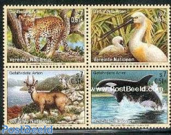 United Nations, Vienna 2000 Animals 4v [+], Mint NH, Nature - Animals (others & Mixed) - Birds - Cat Family - Deer - S.. - Andere & Zonder Classificatie
