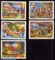 Vatican 1988 Pope Travels 5v, Mint NH, Religion - Churches, Temples, Mosques, Synagogues - Religion - Ungebraucht