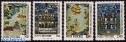 Vatican 1990 300 Years Peking-Nanking Bisdom 4v, Mint NH, Religion - Transport - Churches, Temples, Mosques, Synagogue.. - Nuevos
