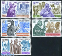 Vatican 1994 Pope World Travels 5v, Mint NH, Nature - Religion - Horses - Churches, Temples, Mosques, Synagogues - Pop.. - Ongebruikt