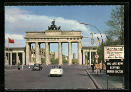 AK Berlin, Brandenburger Tor, Sektorgrenze  - Dogana