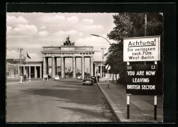 AK Berlin, Brandenburger Tor, Grenze  - Zoll