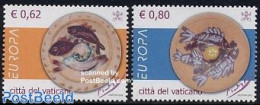 Vatican 2005 Europa, Gastronomy 2v, Mint NH, Health - History - Nature - Food & Drink - Europa (cept) - Fish - Unused Stamps
