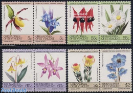 Saint Vincent & The Grenadines 1985 Flowers 4x2v [:], Mint NH, Nature - Flowers & Plants - Orchids - St.Vincent Y Las Granadinas