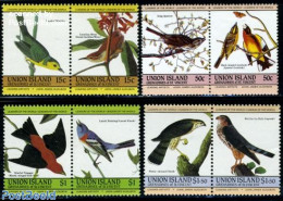 Saint Vincent & The Grenadines 1985 Audubon, Birds 8v (4x[:]), Mint NH, Nature - Birds - St.Vincent Y Las Granadinas
