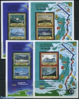 Virgin Islands 1986 Ships 4 S/s, Mint NH, Transport - Various - Ships And Boats - Maps - Boten