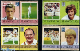 Saint Vincent 1985 Cricket 4x2v [:], Mint NH, Sport - Cricket - Sport (other And Mixed) - Cricket