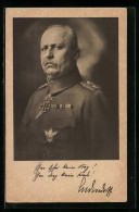 AK Portrait Von Erich Ludendorff In Uniform Mit Eisernen Kreuz Und Orden  - Historical Famous People