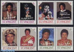 Saint Vincent 1985 Michael Jackson 4x2v [:], Mint NH, Performance Art - Michael Jackson - Music - Popular Music - Muziek