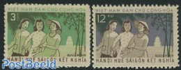 Vietnam 1961 Hanoi-Hue-Saigon 2v, Mint NH - Andere & Zonder Classificatie
