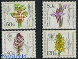 Germany, Federal Republic 1984 Welfare, Orchids 4v, Mint NH, Nature - Flowers & Plants - Orchids - Nuovi