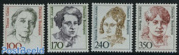 Germany, Federal Republic 1988 Definitives, Women 4v, Mint NH, History - Performance Art - Various - Women - Theatre -.. - Unused Stamps