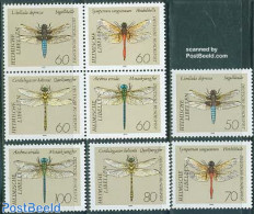 Germany, Federal Republic 1991 Dragonflies 8v (4v+[+]), Mint NH, Nature - Insects - Unused Stamps