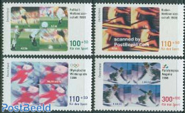 Germany, Federal Republic 1998 Sports 4v, Mint NH, Sport - Football - Kayaks & Rowing - Olympic Winter Games - Skiing - Ungebraucht