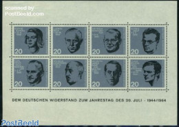 Germany, Federal Republic 1964 Resistance S/s, Mint NH, History - World War II - Unused Stamps