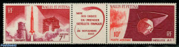 Wallis & Futuna 1966 First French Satellite 2v+tab [:T:], Mint NH, Transport - Various - Space Exploration - Joint Iss.. - Gemeinschaftsausgaben