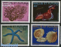 Wallis & Futuna 1982 Marine Life 4v, Mint NH, Nature - Shells & Crustaceans - Maritiem Leven