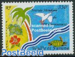 Wallis & Futuna 2002 World Environment Day 1v, Mint NH, Nature - Birds - Environment - Turtles - Milieubescherming & Klimaat