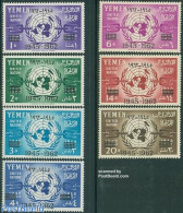 Yemen, Arab Republic 1962 UNO Day 7v, Overprints, Mint NH, History - Various - United Nations - Maps - Geographie
