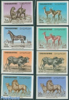 Yemen, Arab Republic 1964 Animals 8v Imperforated, Mint NH, Nature - Animals (others & Mixed) - Horses - Monkeys - Other & Unclassified