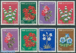Yemen, Arab Republic 1964 Flowers 8v, Mint NH, Nature - Flowers & Plants - Andere & Zonder Classificatie