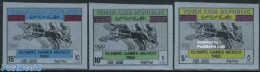 Yemen, Arab Republic 1968 Olympic Games 3v (silver), Mint NH, Nature - Sport - Horses - Olympic Games - Autres & Non Classés