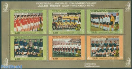 Yemen, Arab Republic 1970 World Cup Football 6v M/s, Mint NH, Sport - Football - Other & Unclassified