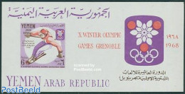 Yemen, Arab Republic 1967 Olympic Winter Games S/s, Mint NH, Sport - Olympic Winter Games - Sonstige & Ohne Zuordnung