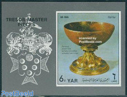Yemen, Arab Republic 1972 Art Treasures S/s Imperforated, Mint NH, History - Archaeology - Art & Antique Objects - Arqueología
